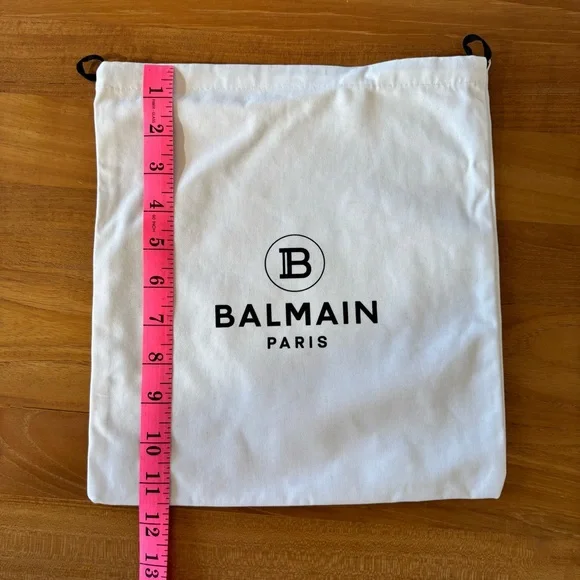 Balmain White Logo Drawstring Bag - Picture 5 of 6
